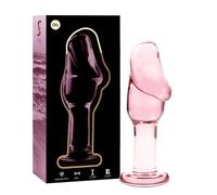 NEBULA SERIES BY IBIZA - MODEL 6 ANAL PLUG BOROSILICATE GLASS 12.5 X 4 CM PINK