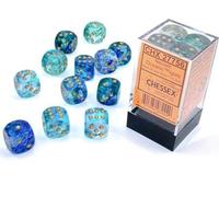 Nebula TM 16 mm d6 Oceanic/Gold Luminary Dice Block? (12 dice)