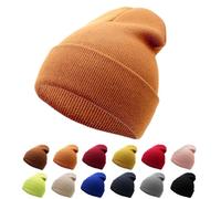 NebulaGlam Beanie Hat, Cappello Invernale Lavorato a Maglia Cappello, Hat Hut Berretto Cappello Invernale da Donna Uomo, Design Classico - Moderno - Morbido - Elastico - Traspirante (Arancione)