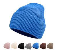 NebulaGlam Beanie Hat, Cappello Invernale Lavorato a Maglia Cappello, Hat Hut Berretto Cappello Invernale da Donna Uomo, Design Classico - Moderno - Morbido - Elastico - Traspirante (Blu)