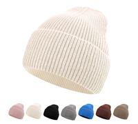 NebulaGlam Beanie Hat, Cappello Invernale Lavorato a Maglia Cappello, Hat Hut Berretto Cappello Invernale da Donna Uomo, Design Classico - Moderno - Morbido - Elastico - Traspirante (Bianco)