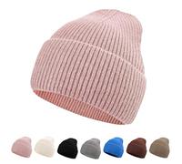 NebulaGlam Beanie Hat, Cappello Invernale Lavorato a Maglia Cappello, Hat Hut Berretto Cappello Invernale da Donna Uomo, Design Classico - Moderno - Morbido - Elastico - Traspirante (Rosa)