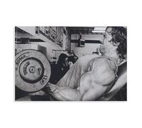 NebulaNova Arnold Schwarzenegger 2 poster su tela, decorazione per camera da letto, sport, paesaggio, ufficio, camera da letto, regalo, stile Unframe 40 x 60 cm