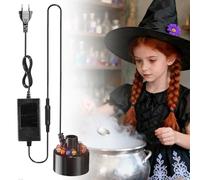 Nebulizzatore ad ultrasuoni, Mist Maker, Nebulizzatore per Halloween, Nebulizzatore per Stagno, Fontana D'acqua Stagno Nebbia, con 12 LED Luci Colorate, per Fontana Stagno Serbatoio di Pesci roccioso