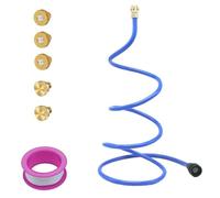 Nebulizzatore da esterno, sistema di nebulizzazione da esterno regolabile da 76 pollici, nebulizzatore portatile per patio con design anti-intasamento, raccordo per tubo da 3/4 di pollice, blu, s