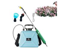 Nebulizzatore elettrico con 3 ugelli per la pulizia | Spruzzatore a batteria da 5 l, con tracolla e lancia telescopica, per la cura delle piante, piscina, pavimento, finestre