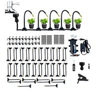 Nebulizzatore Giardino da Esterno, Kit di nebulizzazione con 24v Silent Pump & Ugelli Regolabili & Flessibile Misting Line & Filter, Sisteme di Raffreddamento for Patio