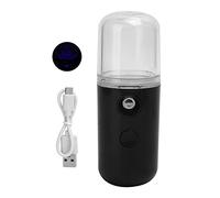 Nebulizzatore per il viso Umidificatore idratante ricaricabile per il viso Controllo della nebbia d'acqua fine sulla pelle grassa per viaggiare in qualsiasi momento (Nero)