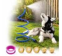 Nebulizzatori in piedi per patio esterno, 193 cm, sistema di nebulizzazione multidirezionale a 3 vie, portatile per patio, 4 ugelli, spruzzatore per patio, barbecue, piscina, giardino, vasca per