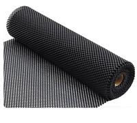 Nebulonova Rivestimento per mensole non adesivo, con presa forte, antiscivolo, per scaffali, armadietti, cassetti, scaffali, utensili da cucina, colore nero, 30,5 cm, 6,1 m