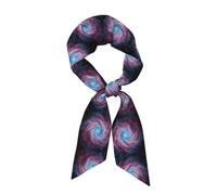 Nebulosa colorata nell'universo Elegante sciarpa di raso per donna Sciarpa alla moda morbida e lucida con stampa all-over Versatile da indossare come fascia per capelli o cravatta per appuntamenti
