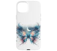 Nebulosa Farfalla Blu Chiaro di Luna Galassia Mistica Farfalle Custodia per iPhone 15 Plus