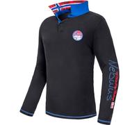 Nebulus Polo da uomo a maniche lunghe, secondo, Nero , L