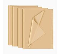 NEBURORA 120 Fogli di Carta Velina Kraft 35 x 50 cm Carta Velina da Imballaggio Marrone Sfusa per Sacchetti Regalo Imballaggio Riempitivo Floreale Artigianato Compleanno Natale Halloween Decor(Kraft)