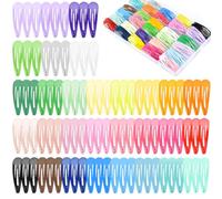 NEBURORA 150 fermagli per capelli colorati con bottone a pressione, 30 colori, 2 pollici con scatola portaoggetti, accessori per capelli da donna