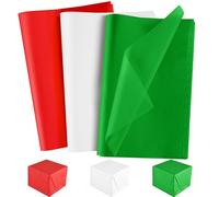 NEBURORA 60 Fogli Assortimento Di Carta Velina Natalizia 14 X 20 Pollici Rosso Verde Bianco Carta Velina Per Confezioni Regalo Sfusa Per Artigianato Regalo Di Natale Borse E Decorazioni Per Feste