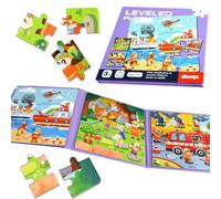 NEBURORA 61 pezzi puzzle magnetici per bambini dai 2 ai 5 anni, giochi da viaggio giocattoli da viaggio in aereo, giochi di puzzle attività in aereo, regali di compleanno per bambini