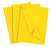 NEBURORA Carta Velina Gialla per Sacchetti Regalo 60 Fogli 35 X 50 cm Carta da Imballaggio Giallo Brillante per Confezioni Regalo Artigianato Compleanno Matrimonio Baby Shower Festa Girasole(Giallo)