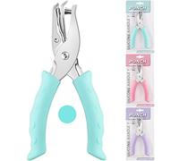 NEBURORA Perforatrice, Blu Singolo Perforatrice in Metallo con Impugnatura Morbida per Etichette Artigianali Fai-da-Te Abbigliamento Ticket Scrapbook Strumento, 3 Colori Opzioni