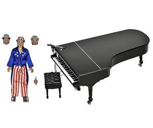 NECA Elton John & Piano Action Figure Live 1976 in plastica, confezione regalo.
