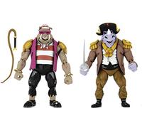NECA - Figurine TMNT Tortues Ninja Tartarughe in Time - Confezione da 2 pirate Rocksteady & Bebop 18 cm - 0634482541760