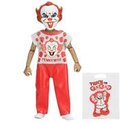 NECA Pennywise Action Figure, scala 15,2 cm, vestita da collezione dal film IT 2017, giocattolo horror con accessorio dolcetto o scherzetto