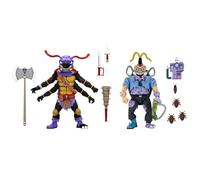 NECA Set 2 figure d'azione – Antrax e Scumbug – Tartarughe Ninja Cartoon – 7 pollici