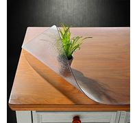 NECAUX Sottomano da Tavolo, Spessore 1,5 mm, Trasparente, Impermeabile, in PVC, Morbido, Rettangolare, Spessore 1,5 mm, Spessore 24 x 48 Pollici