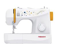 Necchi K409R Macchina Meccanica con 8 Punti cucitura ed asola in 4 tempi. Bianco Giallo
