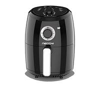 Necchi - NHB-8008 Friggitrice ad aria, 1000W, Vassoio per alimenti antiaderente da 2.4 litri con griglia, timer da 30 minuti, controllo temperatura 90-200°, parti lavabili in lavastoviglie