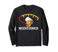 Necesito Cerveza Funny Quote Saying Spanish Beer Lover Maglia a Manica