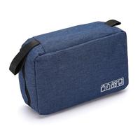 Necessaire da Toeletta Beauty Cosmetic Makeup Organizer Uomo Viaggio Bagno Appeso Borsa da toilette Kit di tela Borsa da barba Doccia da donna(Blue)