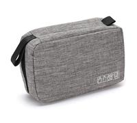 Necessaire da Toeletta Beauty Cosmetic Makeup Organizer Uomo Viaggio Bagno Appeso Borsa da toilette Kit di tela Borsa da barba Doccia da donna(Grey)