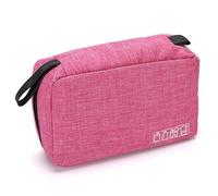 Necessaire da Toeletta Beauty Cosmetic Makeup Organizer Uomo Viaggio Bagno Appeso Borsa da toilette Kit di tela Borsa da barba Doccia da donna(Rose)
