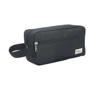 Necessaire da Toeletta Borsa da toeletta uomo, in tessuto Oxford, impermeabile, for trucco, cosmetici donna, essenziale, for il, borsa a mano(Black)