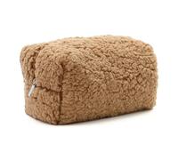 Necessaire da Toeletta Borsa for cosmetici Organizzatore for trucchi in lana d'agnello Piccolo simpatico astuccio in peluche Astuccio for matite Borse da viaggio Portamonete for la casa(Coffee-Plush)