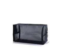 Necessaire da Toeletta Borsa for il trucco Borsa for il trucco Trasparente Nera Borsa da viaggio for cosmetici Borsa for organizer for cosmetici Set da donna Maglia piccola grande trasparente(E)