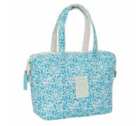 Safta MIFFY MUM GARDEN - Beauty case grande con manici, con materiale riciclato, idrorepellente, pratico e confortevole, resistente e versatile, 27 x 12,5 x 24,5 cm, colore turchese floreale, Turchese