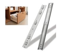 NECILO guide per cassetti per carichi pesanti 800mm, portata 68 kg, estrazione totale con cuscinetti a sfera, per camper, casa e armadi grandi, montaggio laterale, argento, 1 coppia (2 pezzi)