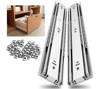 NECILO guide per cassetti per carichi pesanti 950mm, portata 68 kg, estrazione totale con cuscinetti a sfera, per camper, casa e armadi grandi, montaggio laterale, argento, 1 coppia (2 pezzi)