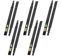 NECILO guide push-to-open per cassetti 400mm, portata 45 kg, estrazione totale con cuscinetti a sfera, per cucina, casa e ufficio, montaggio laterale, nero, 5 coppie (10 pezzi)