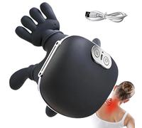 Neck And Shoulder Massager - PU Leather 15x11x6.5cm | Deep Tissue Rechargeable Cervical Massage Device With Heat And Modes | Portable Relaxation Massager For Home Travel Exercise Recovery