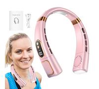 Neck Fan - Leafless 5 Speed Cooling Fan, Foldable Neck Fan, Wearable Personal Fan, Hands USB Powered Travel Fan, 4000 mAh Battery Operated Personal Fan for Women, Men
