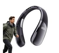 Neck Fan - Rechargeable Wearable Cooler, 6 Speed Airflow, Led Display Blower | Hands Free Cooling Accessory For Men Women Kids Outdoor Travel Camping Hiking Fishing Running Beach Sports