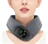 Neck Heater - 5 Heat Settings Thermal Brace, Electric Heating Pad with Vibration Massage, Comfortable Neoprene Material, Adjustable Relaxation Support, Therapeutic Performance Warmer for Women Men Eld