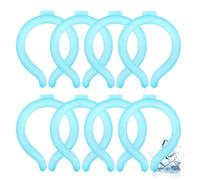 Neck Ice Collar, Reusable Cooling Neck Wraps Tube Ring Water Activated Rings for Around Your Neck(Blue,8pcs)