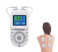 Neck Massager, Low Frequency Pulse Device, Intelligent Body Relaxer, 12 Massage Modes, Portable Design, Ideal for Neck, Shoulder, Back, Waist, Muscle, Women, Men, Home, Travel, White