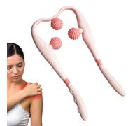 Neck Massager Roller, Handheld Cervical Relaxer,Cervical Massage Point Roller, with 3 Balls, Portable Electric Massaging Tool for Home Use,400 mAh battery