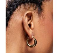 Neck On The Line - Orecchini a cerchio spessi da 20 mm placcati oro No Size