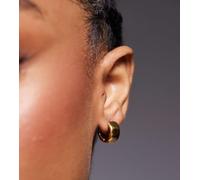 Neck On The Line - Orecchini a cerchio spessi placcati oro No Size
